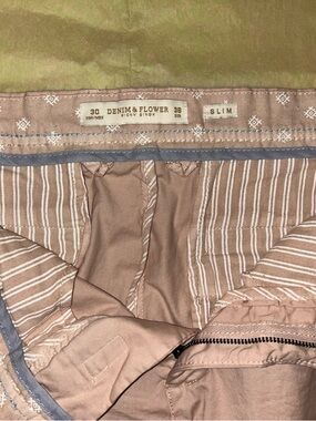 Denim & Flower Ricky Singh Slim Pants Women’s Size 30 Khaki Beige Casual Chic